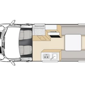 Apollo HiTop Campervan – 2 Berth Layout 1