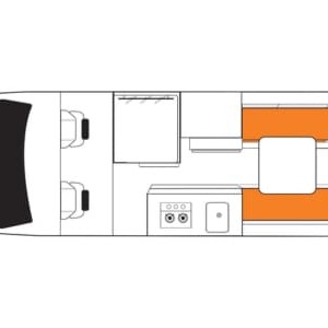 Britz HiTop Campervan – 2 Berth Layout 2