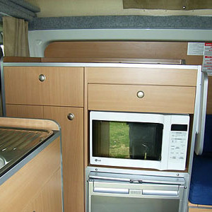 Microwave in on sale campervan